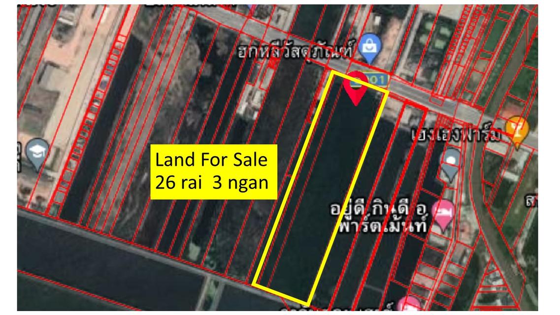 ขายที่ดินริมทางหลวง 26 ไร่ 3 งาน ถ.เทพราช-ลาดกระบัง (3001) 2