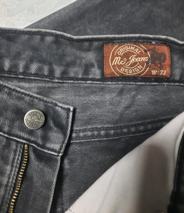Mc Jeans สีดำเฟด วินเทจ ทรงกระบอก เอว 33” รูปที่ 3