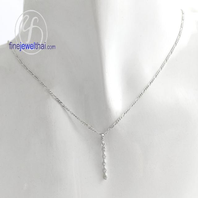 Finejewelthai จี้มินิมอล เงินแท้925 เพชรสังเคราะห์ - P1158cz รูปที่ 2