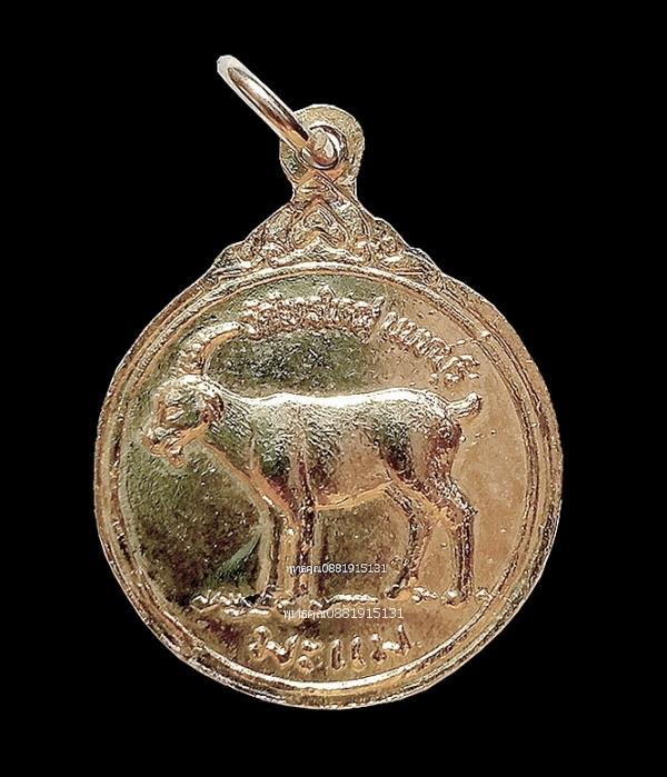 เหรียญพระประจำวันอาทิตย์ หลัง ปีแพะ ปีมะแม วัดไทรใหญ่ นนทบุรี รูปที่ 4