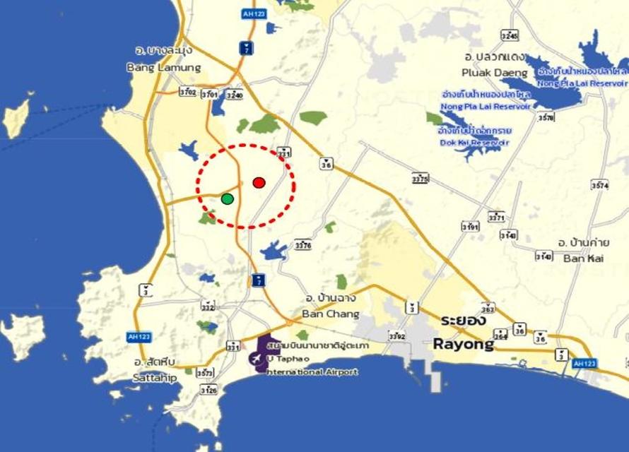 ขายที่ดินเปล่า แปลงใหญ่  ทำเลศักยภาพ อำเภอบางละมุง จังหวัดชลบุรี 1