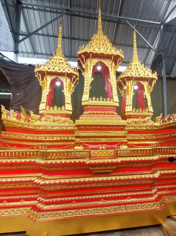 บุษบกไม้สักแกะสลัก จำหน่ายและสั่งทำตามขนาด รูปที่ 3