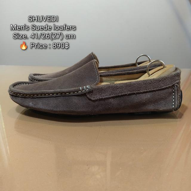 SHUVEDI Men's Suede loafers Size. 41/26(27) cm🔥 Price : 890฿