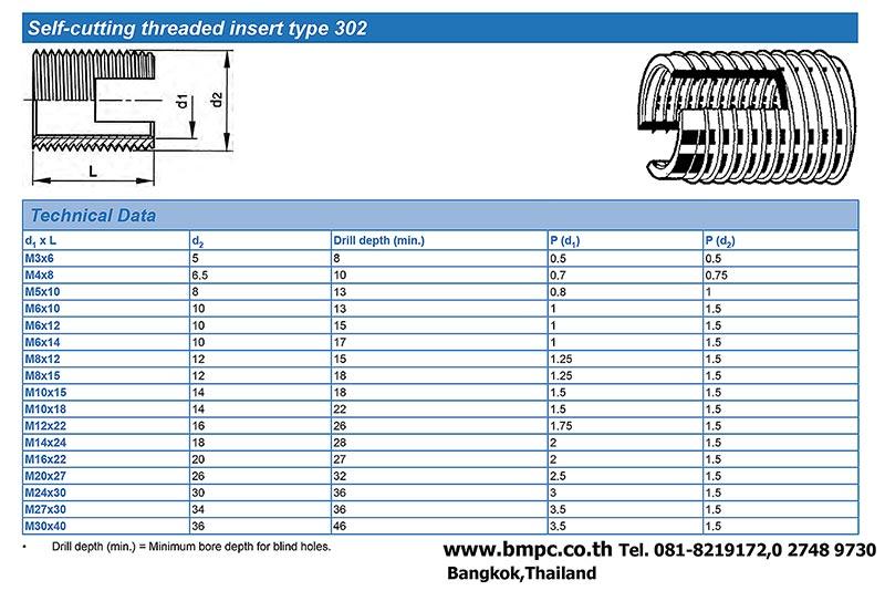 Ensat, Self tapping insert, ตัวหนอนเกลียว, บูชเกลียว, Screw thread insert, พุกเกลียวผ่าร่อง, Schnorr, cup spring, Fine U Nur, Lock nut รูปที่ 2