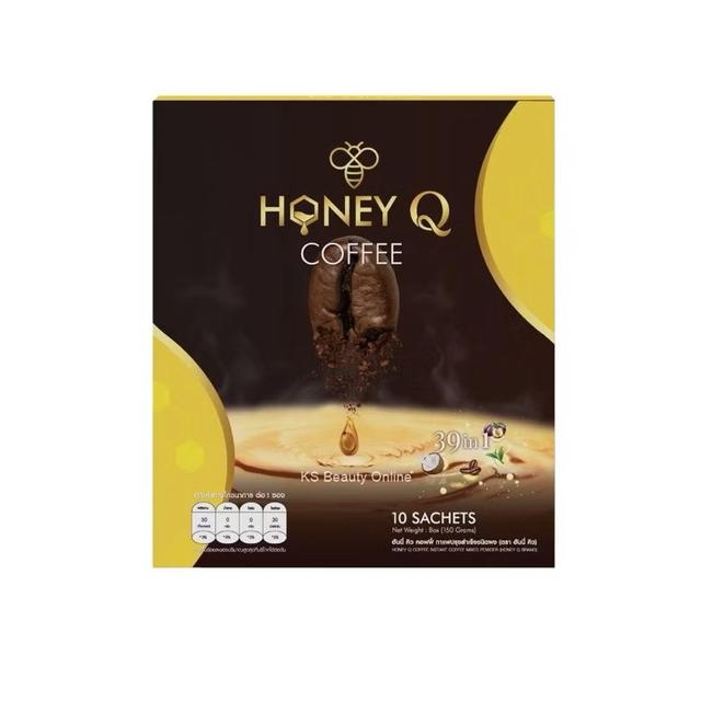 HONEY Q COFFEE กาแฟคุมหิว กาแฟฮันนี่คิว คอฟฟี่ คุมหิว อิ่มนาน (1กล่อง/10ซอง)