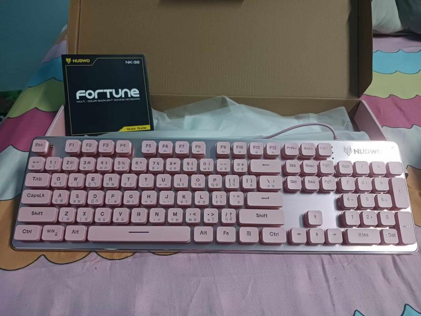 NUBWO Gaming Keyboard Fortune  NK-32 คีย์บอร์ดเกมส์มิ่ง ไฟรุ้ง 7 สี 2