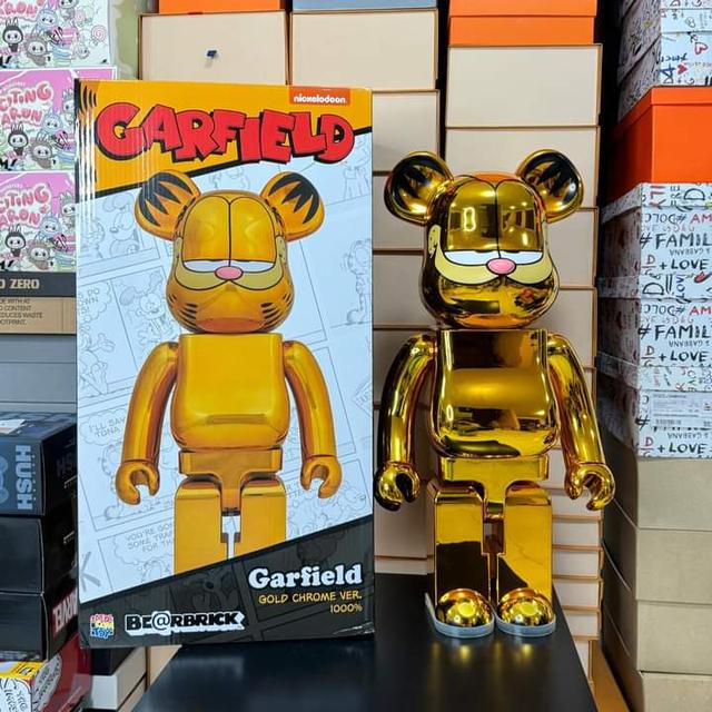 BearBrick Garfield Chrome