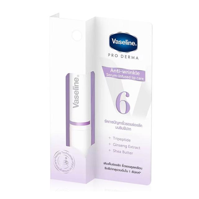 Vaseline Pro Derma Lip Care Rosy Glow Serum Infused No.6  เซรั่ม ลิป 1.8g 1