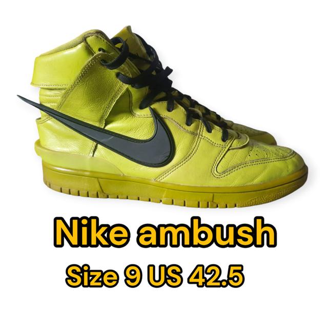 รองเท้า Nike dunk hight ambush flash lime size 9 US 42.5 Europe 