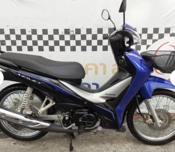 Honda waveขาวน้ำเงิน 3