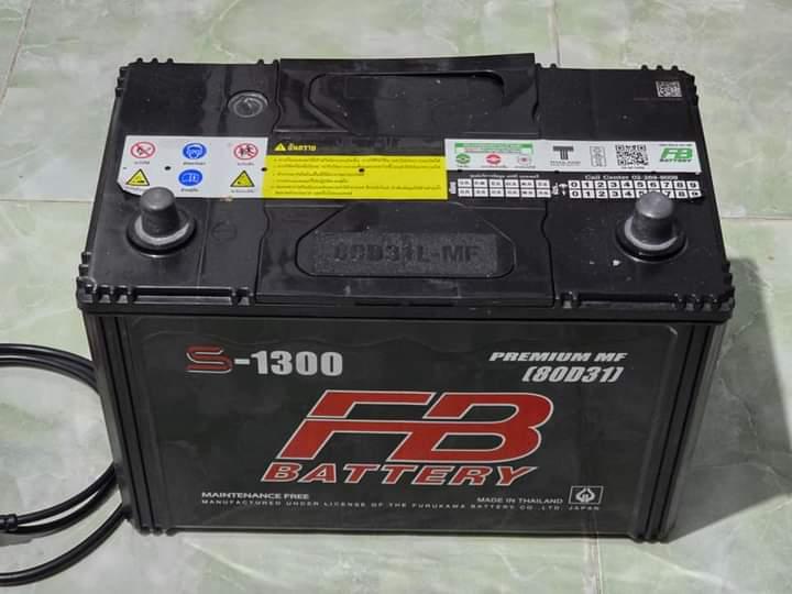 แบตรถยนต์FB S-1300 90A 80D31L 325 Cca