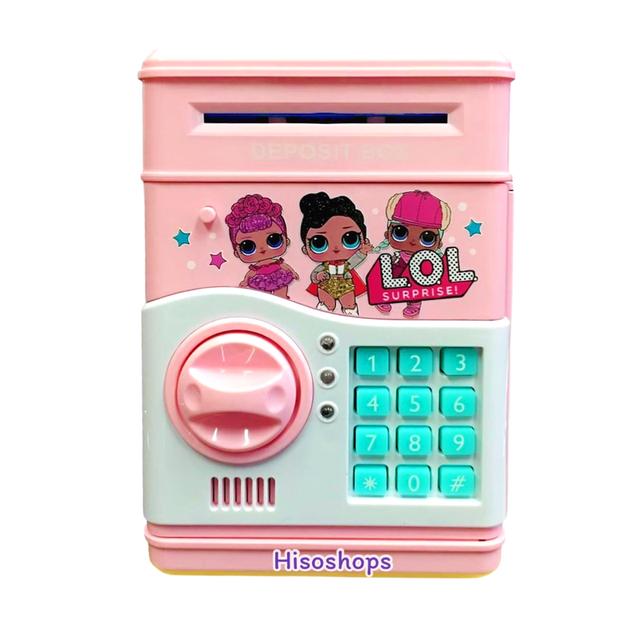 กระปุกออมสิน ตู้ ATM CARTOON BANK ตู้ดูดแบงค์,ดูดเหรียญ INTELLIGENT Cartoon atm ลาย LOL แอลโอแอล สุดน่ารัก คละลายจัดส่ง 6