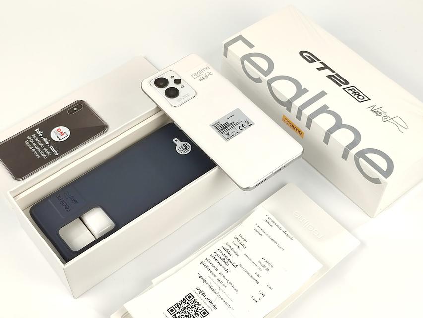 ขาย/แลก Realme GT2Pro 12/256 Paper White ประกันศูนย์ 30/04/2023 สวยมาก แท้ ครบยกกล่อง เพียง 20,900 บาท 1