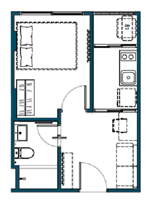 ประกาศขายคอนโด Chewathai Hallmark Ekkamai–Raminthra 1 Bedroom 26ตร.ม. 6