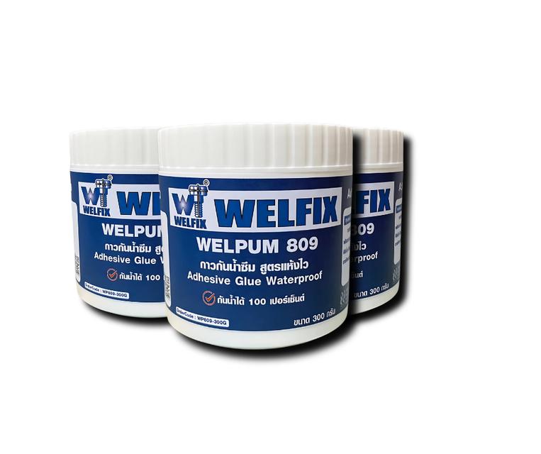 กาวกันซึม กาวน้ำกันซึม WELFIX เวลพลัม 809 กาวกันน้ำสูตรแห้งไว กาวกันน้ำซึม