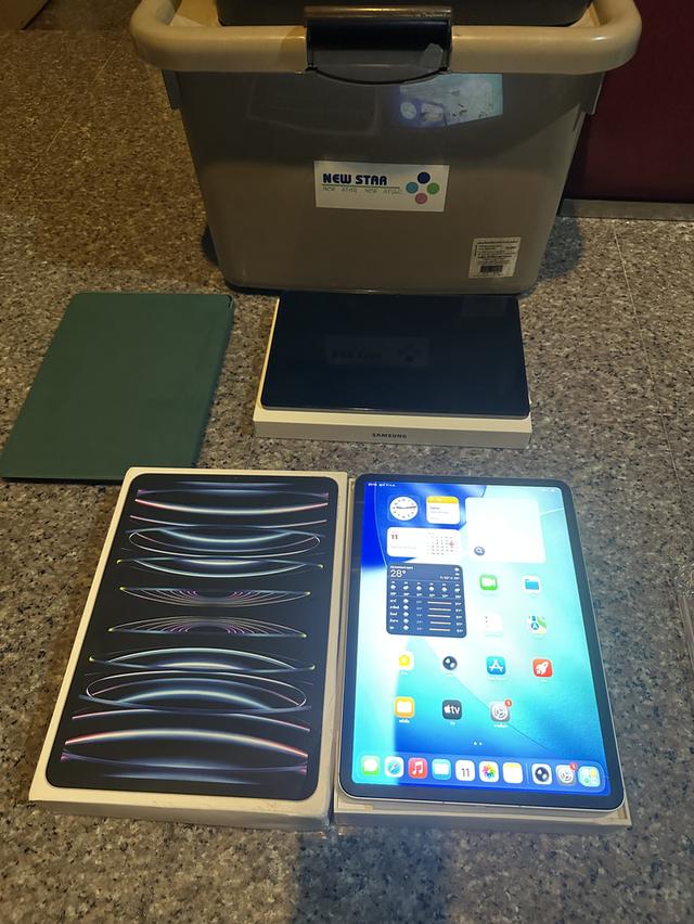 ขายiPadPro11นิ้ว M2 สีSilver256กิ๊กสูนTrueยกกล่องWifi Celluer ใส่ซิมได้จอไม่เหลืองหายาก