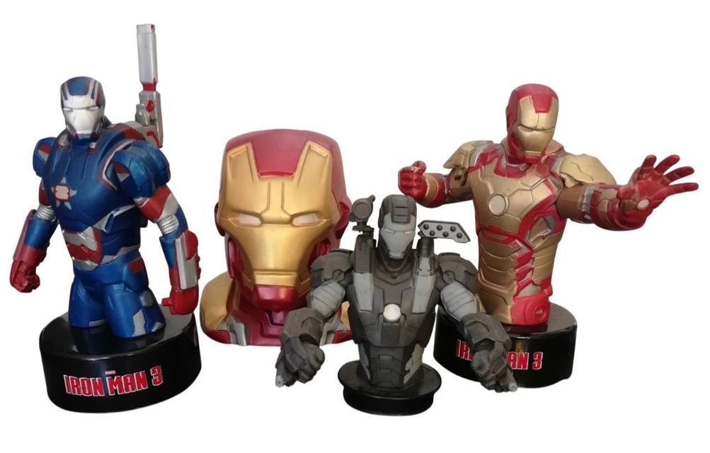 Collection Set ฝาแก้วน้ำโรงหนังมือสองสภาพดี Iron Man 3 (4 ชิ้น 600-)