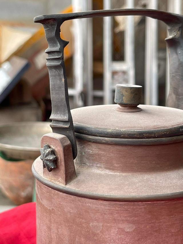 กาน้ำชาจีนโบราณ ปั้นสายทรงกระบอก หย่างถัง ป้านชาจีนเก่า ป้านชาอี๋ซิง จื่อซา ใบใหญ่ 10