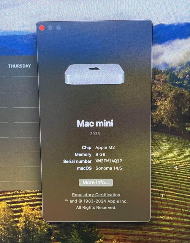 Mac Mini M2 8/256GB ประกันศูนย์ 1ปี 2