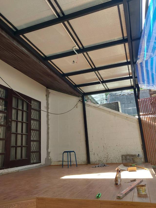 ต่อเติมบ้าน ทำโครงหลังคา เทพื้น ปูกระเบื้อง  line✅tthouse23 รูปที่ 8