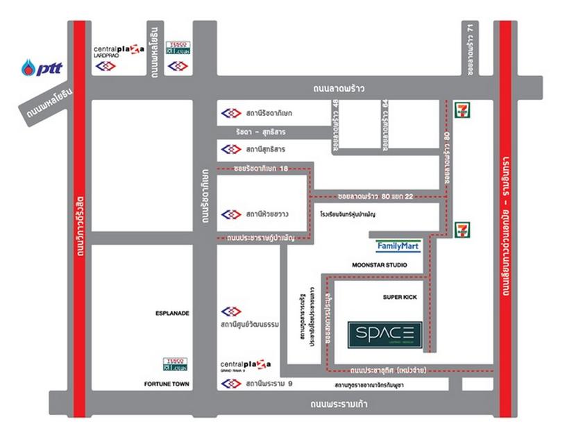 โครงการ สเปซ ลาดพร้าว-เหม่งจ๋าย ขายทาวน์โฮม 3 ชั้น 23.5 ตร.วา หน้ากว้าง 5.5 เมตร 3 ห้องนอน 4 ห้องน้ำ ใกล้รถไฟฟ้าสีเหลือง ลาดพร้าว 71 11