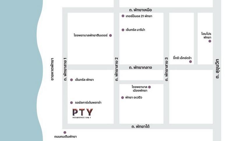 CM04401 ขายดาวน์ คอนโด พีทีวาย เรสซิเดนซ์ สาย 1 PTY Residence Sai 1 คอนโดมิเนียม ถ.เลียบชายหาด พัทยาสาย 1 5