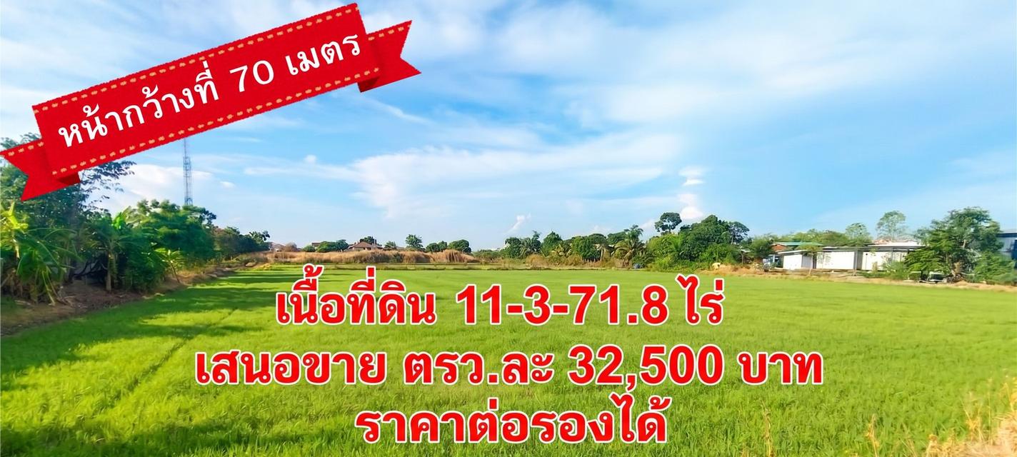 ที่ดินผืนงาม ทำเลทองบางใหญ่ ใกล้แหล่งชุมชนและเทศบาล   เสาธงหิน , บางใหญ่ , นนทบุรี 2