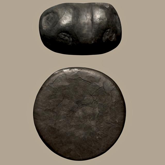 เงินพดด้วงโบราณ เนื้อตะกั่ว รูปที่ 2