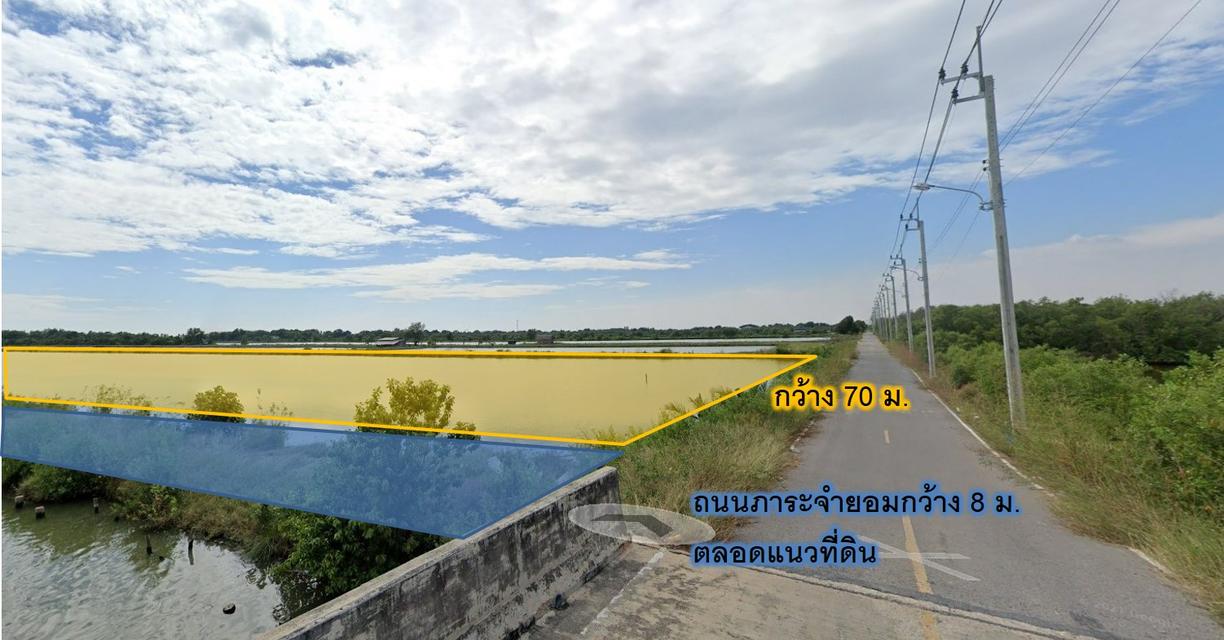 ที่ดินใกล้แยก วัดคลองสวน (ประชาอุทิศ 90) เนื้อที่ 13ไร่ แถมถนนภาระจำยอมติดแนวที่ดิน เหมาะทำ mini-factory หมู่บ้านจัดสรร 1