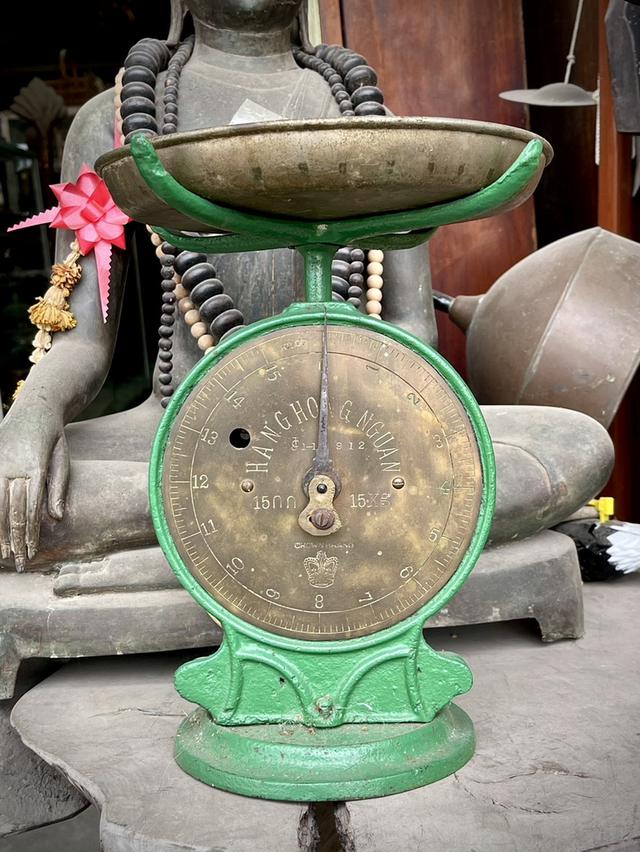 กิโลโบราณ ตาชั่งโบราณ เครื่องชั่งโบราณ ตั้งพื้น ขนาดชั่ง15กิโล