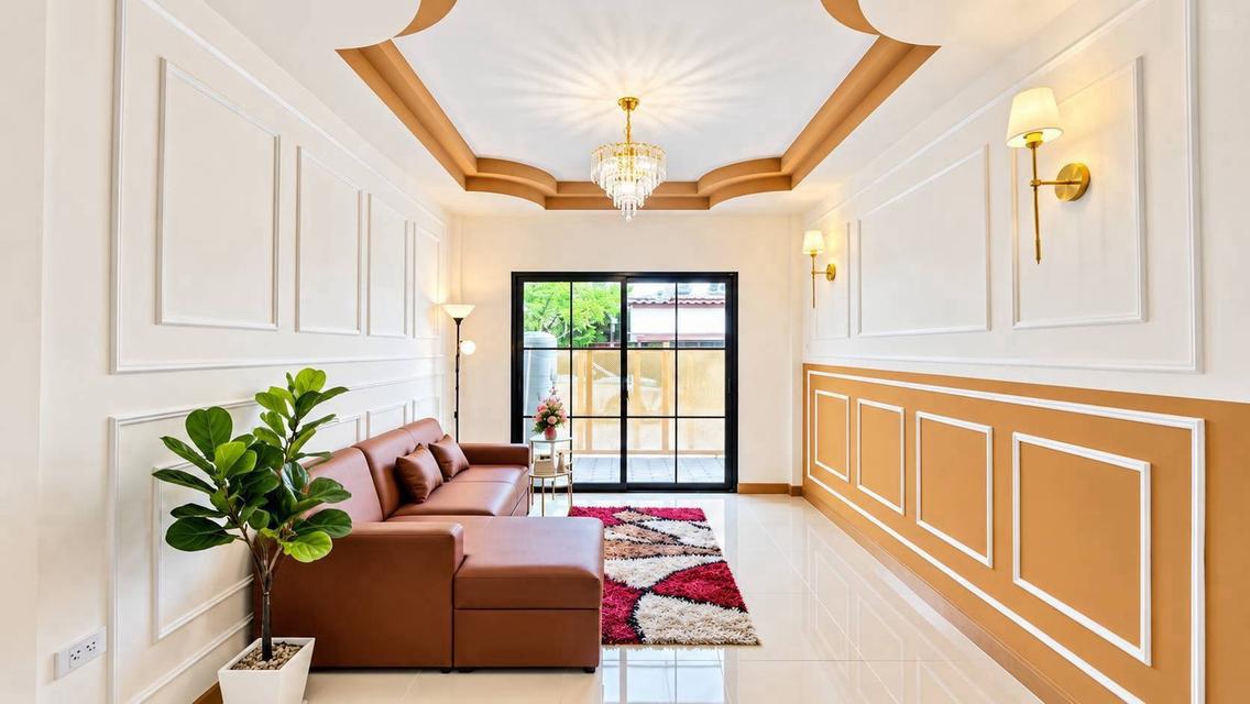 หมู่บ้านบัวทองธานี ฝั่งตรงข้ามสมบัติบุรีทาวน์เฮ้าส์  2 ชั้น  ตกแต่งใหม่พร้อมอยู่ เดินทางก็สะดวก 8