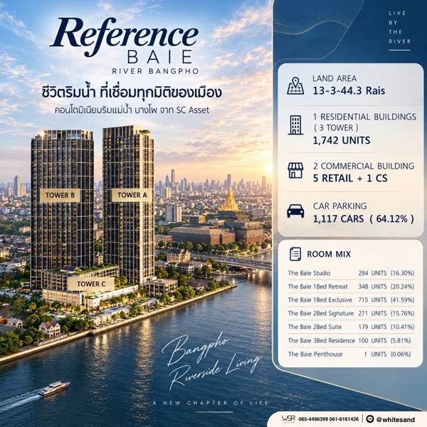 Reference BAIE River Bangpho คอนโดวิวเจ้าพระยา Fully Furnished ใกล้ MRT, รพ โทร 0616161426 3