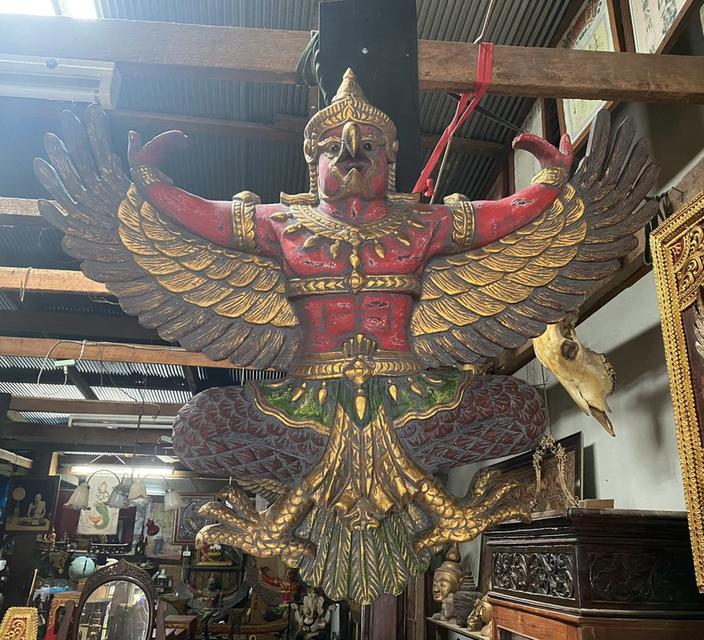 ครุฑไม้แกะสลัก พญาครุฑไม้สัก ขนาด120ซม 3