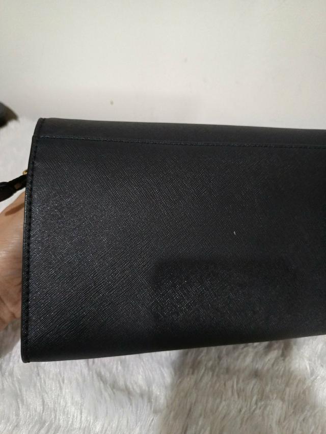 กระเป๋า Used Tory หนังซาฟิโนสีดำ สายครอสถอดได้ ปรับได้ ใส่มือถือได้ สวย 9x3x6 นิ้ว รูปที่ 8