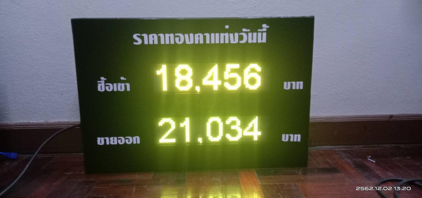 ป้ายราคาทอง