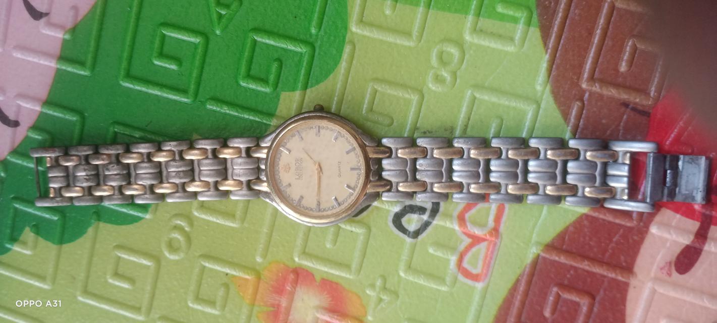 นาฬิกา Lobor 23k gold plateo ouartz lo-504m