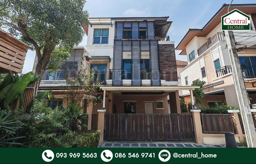 บ้านเดี่ยว 3 ชั้น หมู่บ้าน นนทรี รีเจ้นท์ ราชพฤกษ์ หลังมุม ใกล้ เซ็นทรัลเวสต์วิลล์ 1