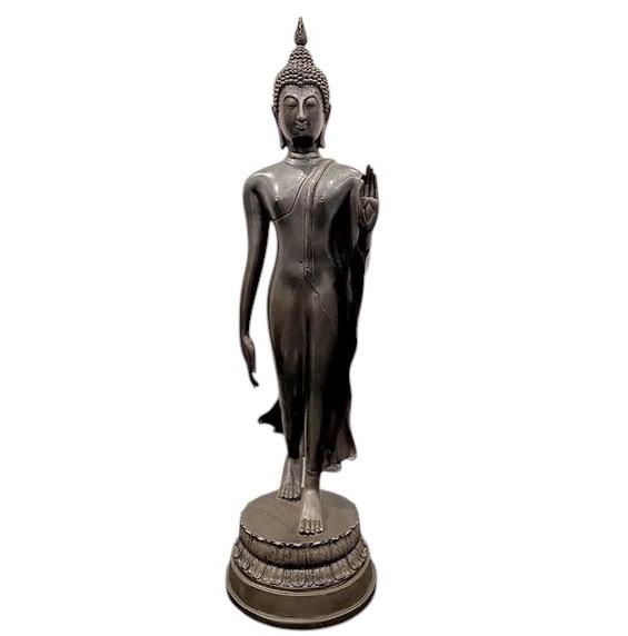 พระพุทธรูป ศิลปะสุโขทัย ปางลีลา วัดพระธาตุเขาน้อย จังหวัดน่าน ขนาดสูง16นิ้ว
