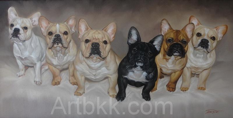 วาดภาพสัตว์เลี้ยงน่ารักเป็นของขวัญของตกแต่งบ้าน 14