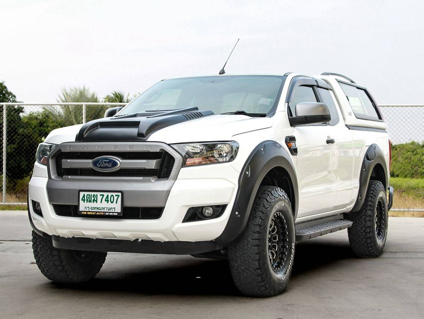 FORD RANGER 2.2 XLS HI-RIDER OPEN CAB 4WD ปี 2018 เกียร์ ธรรมดา เครื่องยนต์ดีเซล สีขาว รถบ้านพร้อมใช้งาน ไมล์เพียง 237,721 km.