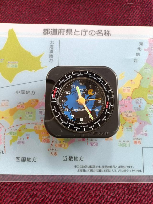 Casio TQ-130U World Time Quartz Alarm Clock นาฬิกาปลุกมือสอง