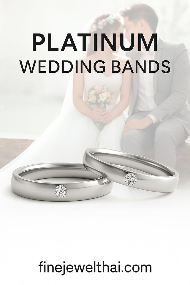Finejewelthai รับทำแหวนแต่งงานแพลทินัม Platinum Ring