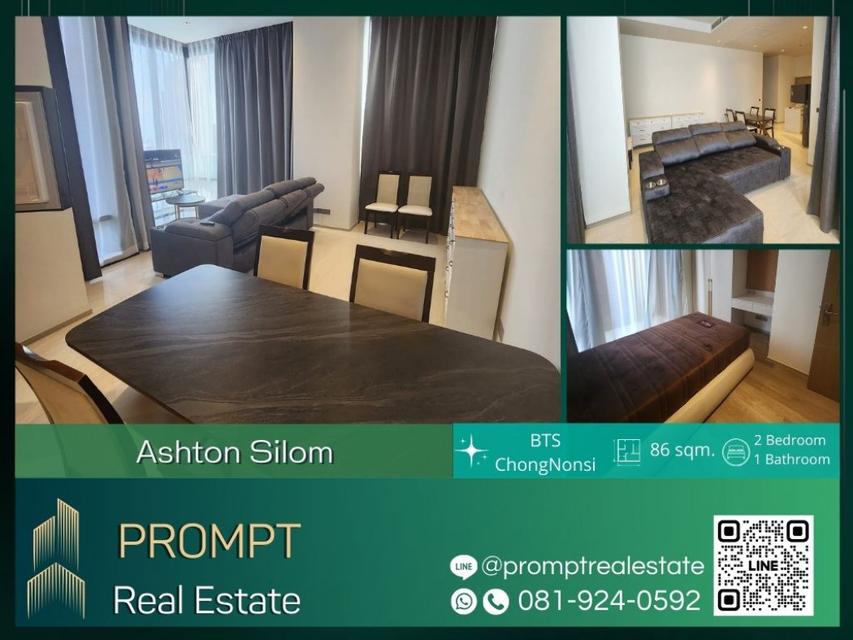 AB05407 - Ashton Silom - 86 sqm  - BTS ChongNonsi - BangkokChristianHospital MRT - Samyan 1