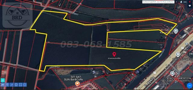 ขายถูกมากที่ดินเปล่าผังสีเหลือง ถนนบางนาตราด กม.19 เนื้อที่ 107-3-99 ไร่ ขายไร่ละ 3 ล้านบาท บางพลี สมุทรปราการ
