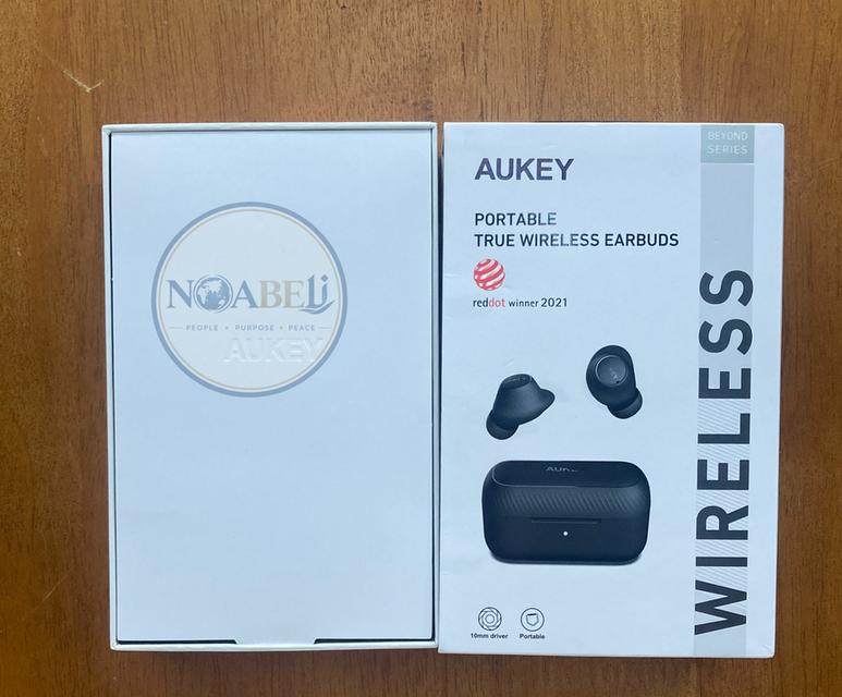 AUKEY EP-T35 หูฟังบลูทูธไร้สาย True Wireless เบสแน่น กันน้ำ IPX7 แบตอึด 40 ชม.