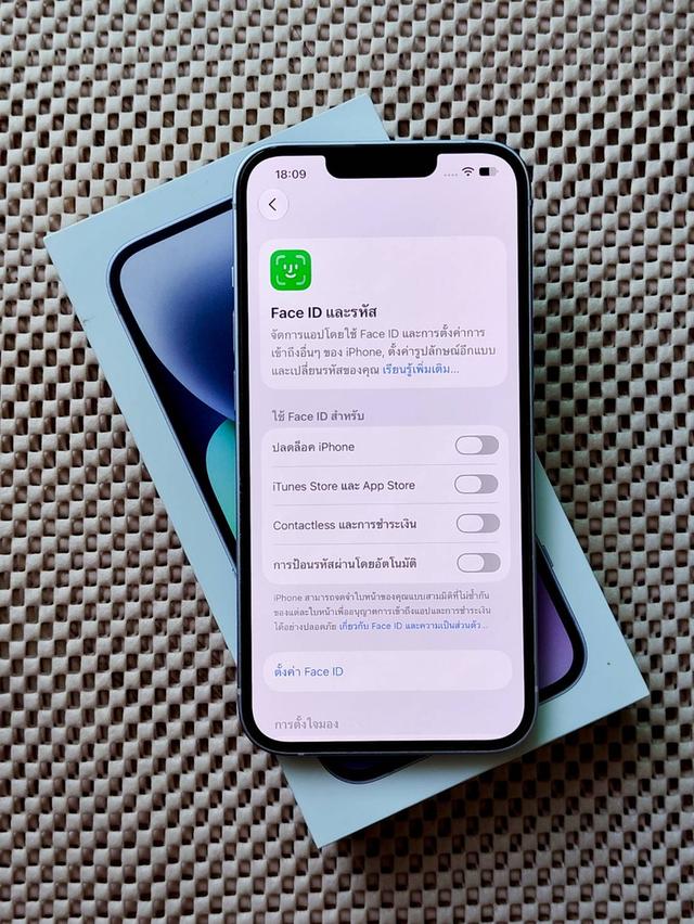 🔴 ขาย iPhone 14 / 128 GB ZP/A ( ศูนย์ไทย ) สีม่วง (Purple) แบตเตอรี่ 80% เครื่องแท้เดิม ๆ ไม่เคยแกะ ไม่เคยซ่อม สภาพสวย พร้อมใช้งาน 100% รูปที่ 9