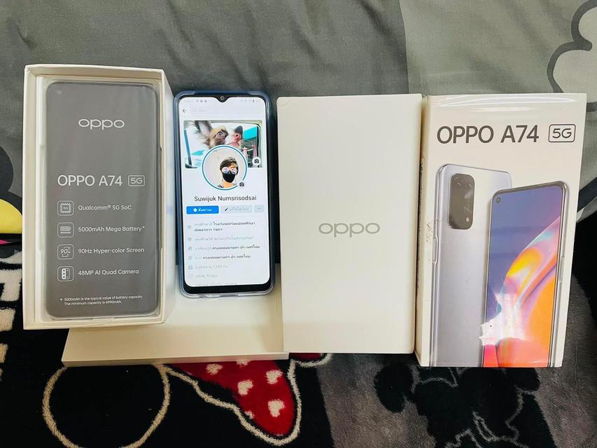 📱OPPO A74 5G สีเทา📱  5
