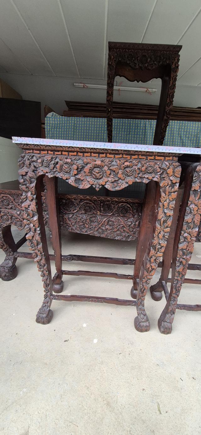 โต๊ะหมู่บูขา หมู่9 ไม้สักแกะสลัก 11