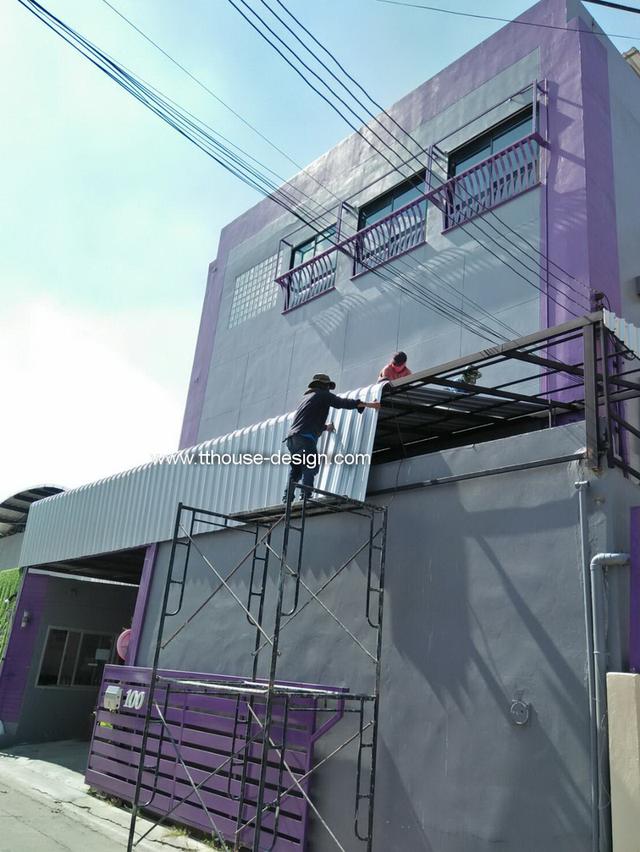 รับเหมา ต่อเติม โครงหลังคา กันสาด ห้องครัว เทพื้นปูกระเบื้อง Line dddesign23 รูปที่ 9