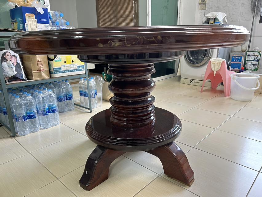 โต๊ะกลม โต๊ะไม้สักทอง โต๊ะกินข้าวกลม โต๊ะจีน 10